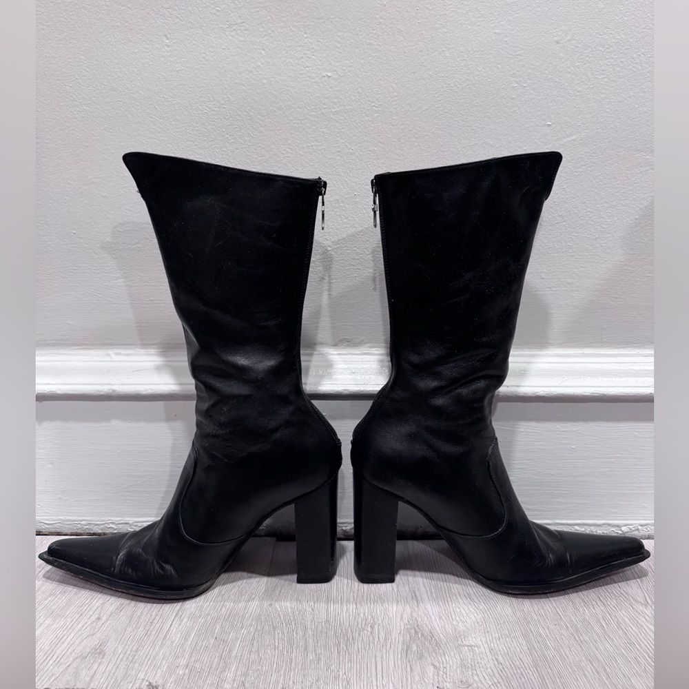 Cafenoir Black Italian Leather Women's Boots, size - Picture 4 of 10